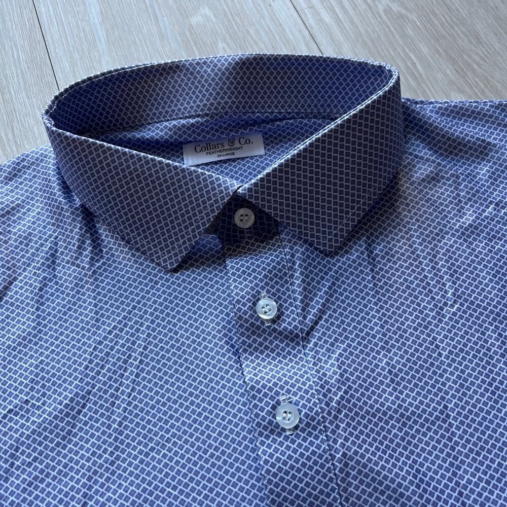 Collars & Co Featherweight Dress Collar Polo Mens 2XL Short Sleeve